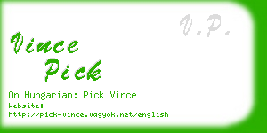 vince pick business card